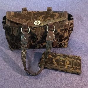 Coach Chelsea Signature Satchel & Wallet